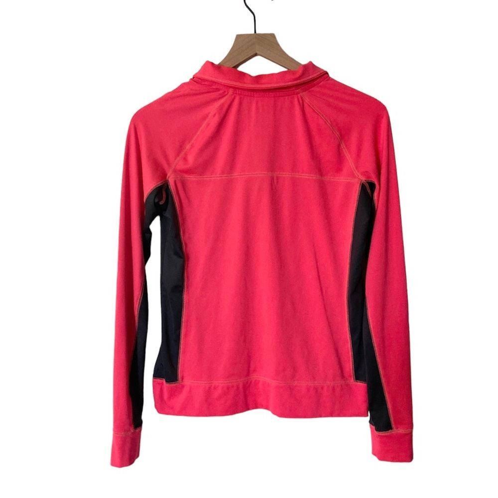 PINK Ultimate Athletic Top Neon Pink Black Size Small Long Sleeve 1/4 Zip - Picture 3 of 6